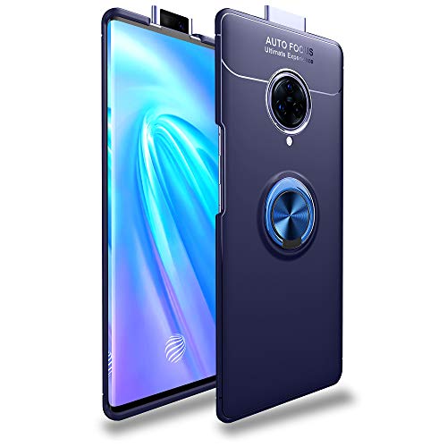 Wuzixi Funda para Vivo NEX 3,Soporte Giratorio de 360 °, TPU Suave, a Prueba de Golpes,Carcasa para Vivo NEX 3 Fundas.Azul