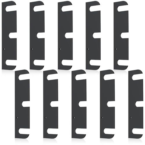 MorningRo 10 Pcs 3.5 Inch Black Door Hinge Shims for 3 Hole Hinges, Classic