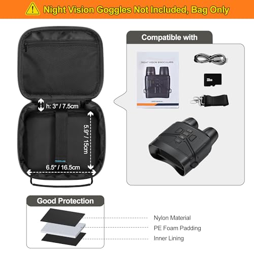 image for CURMIO Night Vision Goggles Carrying Case, Storage Bag for Tactical Ni