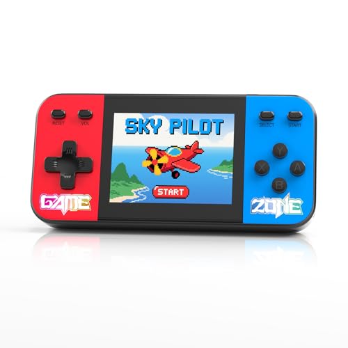 Handheld Game Console with 3.0 Inch LCD Screen, 240 Retro Classic Games, Rechargeable Battery Portable Mini Arcade - Electronic Travel Gift for Boys and Girls (Over 3-Years-Old)