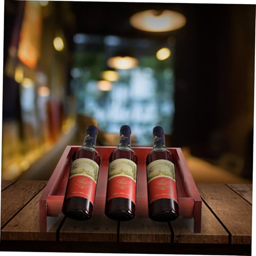 Soporte de madera para botellas de vino de mesa miniatura 5