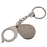 10X Portable Folding Loupe Metal Jewellery Antique Magnifier Magnifying Eye Glass Lens Keychain