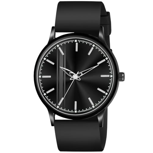 Image of Acnos Silicone Strap Analog Wrist Watch for Men (Black /Grey /Green)