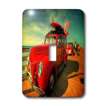 Interrupteur à bascule unique rétro plaque de finition voiture surfeur - 4
