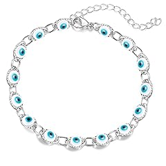 A7-gold light blue evil eye bracelet