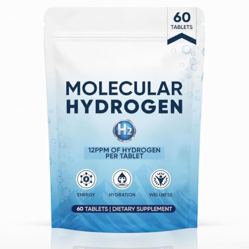EDENVIA Molecular Hydrogen Water Tablets Boosts Energy & Reduces Fatigue GMO-Free Gluten-Free & Soy-Free - 60 Tablets
