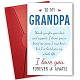 NewEleven Grandpa Gifts - Grandpa Birthday Gifts, Gift For Grandparents From Kids, Child - Birthday Gift, Heartfelt Message, Fathers Day Card For Grandpa, Papa - Greeting Card