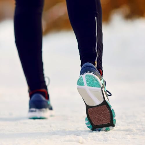 CUEMOON 4 Stück Eisstollen Schneeschuh,Schuhspikes Schuhkrallen EIS Klampen Schnee Spikes Steigeisen Eiskrallen Anti Rutsch zum Joggen
