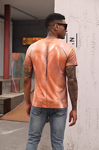 Goodstoworld Unisex 3D Fake Abs T Shirts Shredded Chest Printed Short Sleeve Costume Novelty Tees Shirt