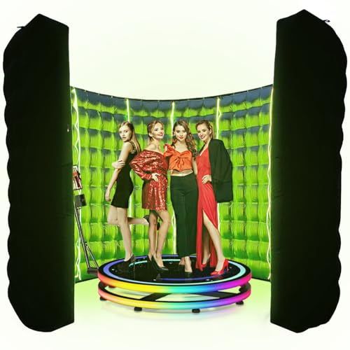 360 Photo Booth led Light Wall Silver Reflective Background LED Light Suitable for Birthday Parties/Weddings/Mall Advertisements/Photography Props Etc3M