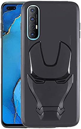VIDO 3D Iron Man Avengers Back Case,360 Degree Protection,Shock Proof,Screen & Camera Protection,Soft Silicon Rubberised Back Cover Suitable for Oppo Reno 3 Pro