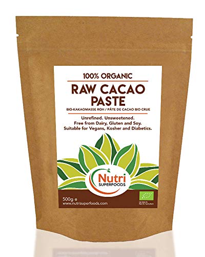 Pasta de Cacao Organica Cruda 500g