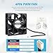 High CFM Computer Fan, KEYFANCLUB 12V 4-PIN PWM Register Booster Fan 120mm x 38mm for Mining Machine RV Fridge Server Cabinets CPU GPU Cooling