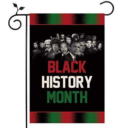 Nepnuser Black History Month Garden Flag Juneteenth African American Afro February Festival Decoration Art Poster Double Side Lawn Front Yard Sign