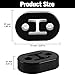 SINGARO Rubber Exhaust Hanger, Muffler Exhaust System, Heavy Insulator Support Bushing Installation, 2 Holes 0.47 Inch, High-Density Tailpipe Damping Hanger (2PCS Black)