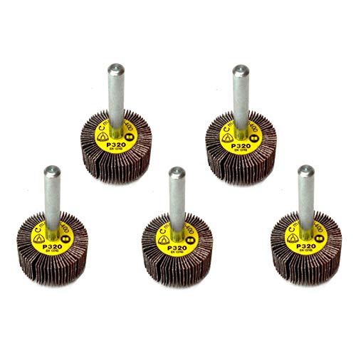 Klingspor KM 613 Fächerschleifer/Lamellenschleifer | 30 x 20 mm (Schaftdurchmesser: 6 mm) | 5 Stück | Körnung: 80