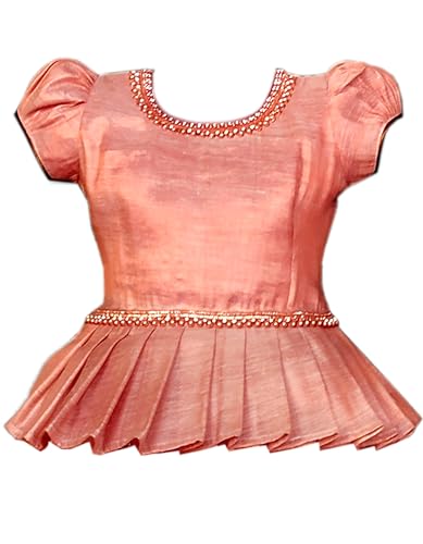 Image of Girl's Silk Readymade Traditional Lehenga Choli with-KERALP PATTU 4 colour