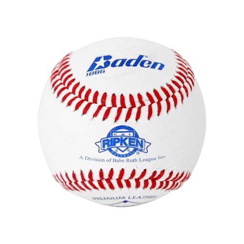 Baden | Official League | Leather Cover Baseballs | 1BBG | One Dozen (Babe Ruth/Cal Ripkin)