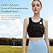 TUOY Women Padded Compression Vest, Impact Vest for Women, Chest Breast Rib Protection Vest for Sports, Karate, Football, Basketball (Small) Black