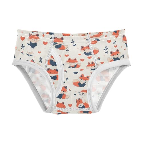 KLL Cute Fox Pattern Foxy Endless Little Boys Pure Cotton Underwear Breathable Undies