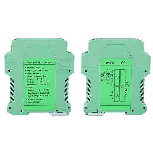 DC Stromsignal Isolator Sender, 4-20 mA, SPS-Erkennungssignalaufbereiter, Mehrkanal, EIN Eingang und EIN Ausgang 4-20mA bis 0-10V, für Industrieanlagen