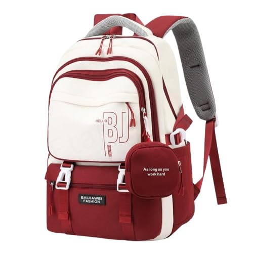 College Laptop Book Backpack with Zipper Pouch Purse Pendant Schoolbags | Large Capacity | Water-Resistant |for 13-14 Years Teen Boys & Girls, Men & Women | Ideal for Students & Office Use |-image-26
