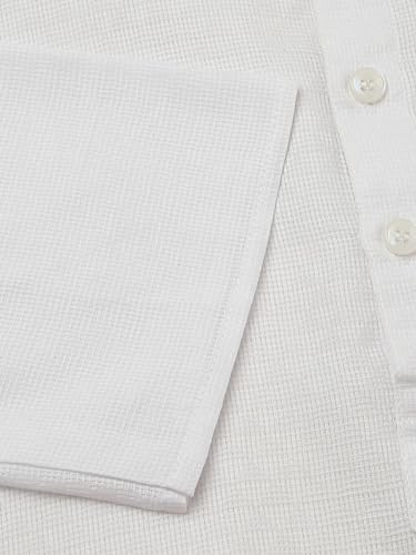 Image of Rajubhai Hargovindas Men's Pure Cotton Woven Design Half Sleeve Kurta