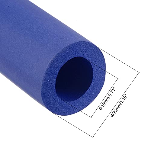 Image of uxcell Foam Tubing for Handle Grip Support, 18mm ID 30mm OD 1m Length Blue