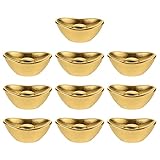 ✨ Estos mini lingotes dorados son adecuados para decoración de casas en miniatura o utilizados accesorios de fotografía.