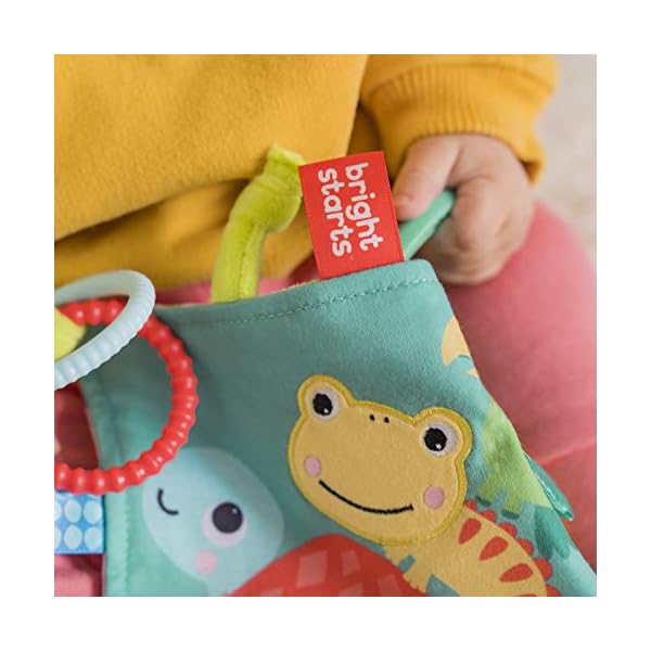Brights Starts 12619 Stofftuch Fuzzy Feelies, extra weiches Schmusetuch, einfache Befestigung am Kinderwagen, mit… – Bild 8