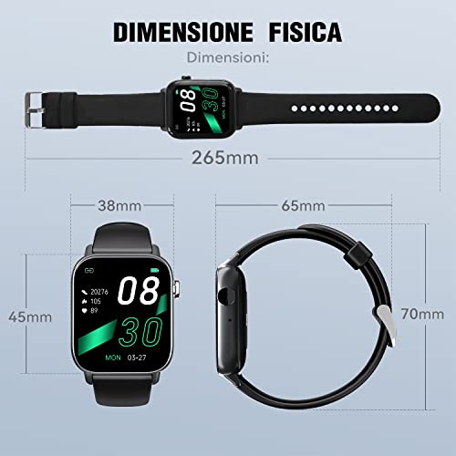 Dewnite Smart Watch For Women And Men, Ip67 Waterproof Fitnesss Tracker With Heart Rate Monitor, Activity Trackers With Text And Call For Ios Iphone And Android, Blood Pressure Monitor Blood Oxygen #TOP6