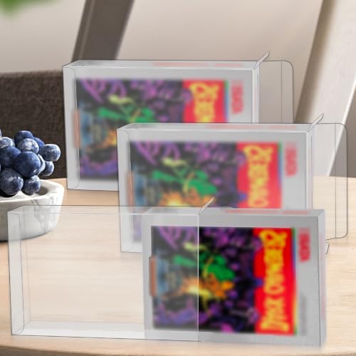 Image of 20Pcs Plastic Protector Case, Display Case Protector Clear Plastic Protection Sleeve Display Box for Atari 2600 7800 Cartridge
