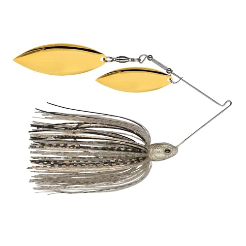 Strike King Tour Grade Spinnerbait Compact Fishing Lure, 1/2-Ounce, 4/0 Single Gamakatsu Hook, Weight Forward Head Design, Silver and Gold Willow Leaf Blades