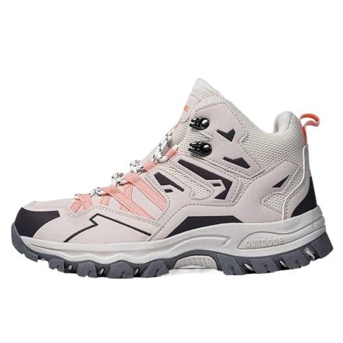 Onewus Botas de senderismo de invierno para mujer, con aislamiento, suela antideslizante para senderismo, nieve y uso diario, Rosa., 38 EU