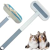 Tierhaarentferner Langen Griff,fusselbürste tierhaare,katzenhaarentferner,hundehaare entfernen,Multifunktionaler Reinigungsbürste Geeignet für Fenster, Teppiche, Kleidung