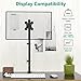 WALI Monitor Arm Mount for Desk, Single Extra Tall Computer Desk Mount, Monitor Bracket Mount Stand Single, up to 32 inch, 22 lbs (M001XL), Black