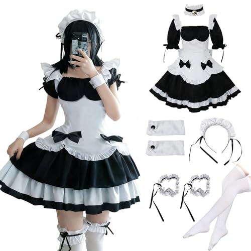 Robe de servante MeYuxg pour costume complet de soubrette sans soucis