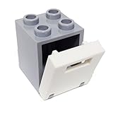 Lego Parts: Container, Box 2 x 2 x 2 and Door with Slot Complete Assembly (LBGray-White)