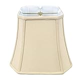 Royal Designs, Inc. BSO-705-12BG Square Cut Corner Bell Basic Lamp Shade, 7.5 x 12 x 10.25, Beige