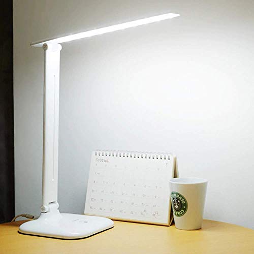 Image of IDOLESHOP Foldable Rechargeable USB Charging LED Touch On /Off Switch Dimmer Children Eye Protection Desk Table Lamp Light ( White )