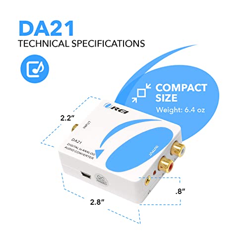 Orei DA21 Optical Spdif/Coaxial Digital To Rca L/R Analog Audio Converter thumb #7