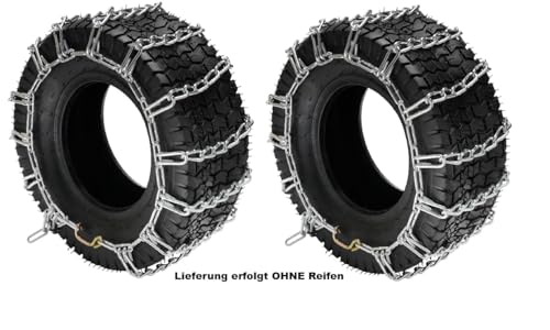 Sabel GmbH 1 jeu de chaînes à neige pour tracteurs de pelouse et véhicules spéciaux, à essieu unique (20 x 8,00-8) - Chaîne de conducteur en acier au manganèse - Aide à la traction durable pour
