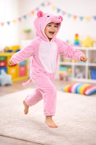 Image of Raj Costume Animal Fancy Dress Costume for Boys & Girls | Hooded Full Body Wildlife Zoo Animal Jumpsuit | Soft Costume for School Function, Fancy Dress, Halloween, Birthday, Cosplay & Role Play