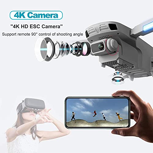 Ficha técnica Foldable Quadcopter with High-Definition Camera RC Toy Drone Altitude Hold Voice Gesture Control Trajectory Flight Gravity Sensor - Fernando Cortés