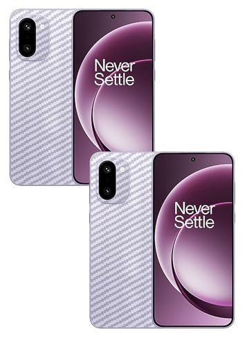 Image of (Pack of 2) Compatible with Skin Sticker /Vinyl wrap /Protective Film Mobile Back Skin Carbon Fiber 3D Transparent by Candeal Mizhan(Only Back) (Oneplus, Oneplus 15R)