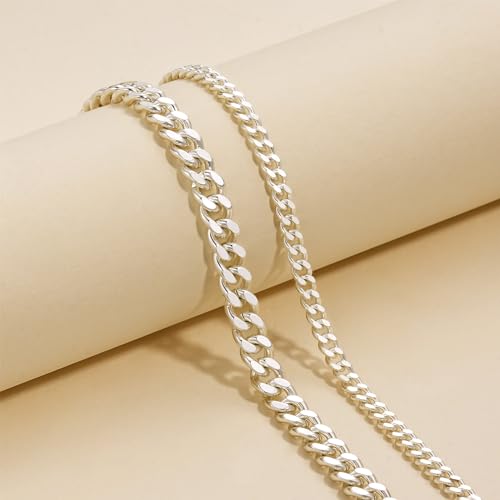 Image of Freekiss Sterling Silver Ankle Bracelets for Women: Dainty Layered Waterproof Anklet for Women Adjustable Womens Anklet Set Stackable Figaro Beaded Cuban Link Anklets Beach Jewelry for Women