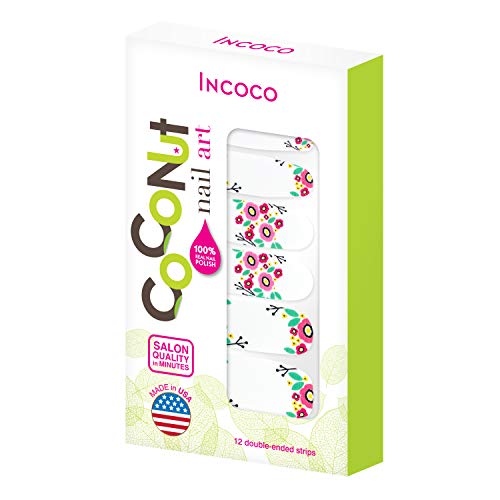 Incoco Coconut Nail Art Nail Polish Strips - Poppy Path - Pack of 1