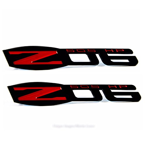 Corvette C6 Z06 Chevy Emblems Gloss Black 2005-2013