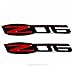 Corvette C6 Z06 Chevy Emblems Gloss Black 2005-2013, Free Objects In Mirror Are Loosing Stickers Included