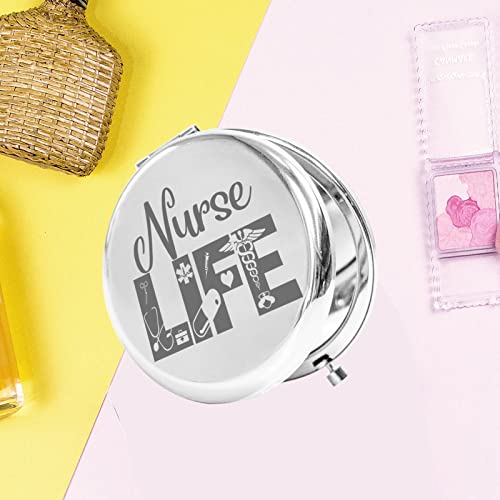 Keychin Nurse Pocket Mirror Nurse's Day Gift Nursing Student Compact Makeup Mirror Nurse Practitioner Gifts Registered Nurse Folding Mirror (Nurse-S) #TOP4